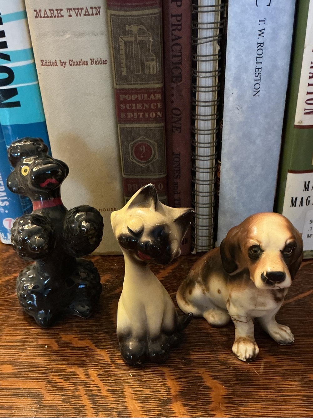 Mid-century Kitsch Ceramic Dogs & Cat Figurines 1950s 60s